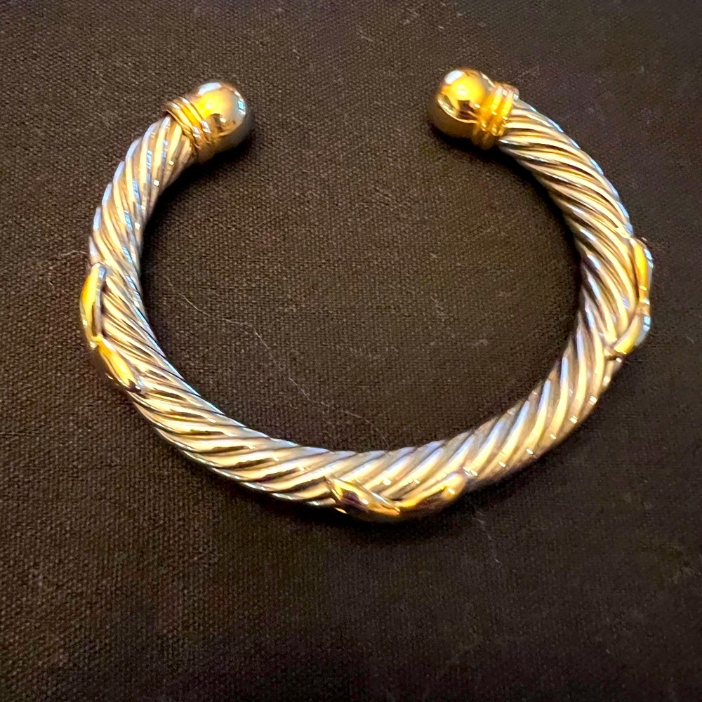 Beautiful Silver and gold cuff bracelet